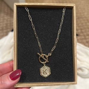 Amazon “K” initial necklace.